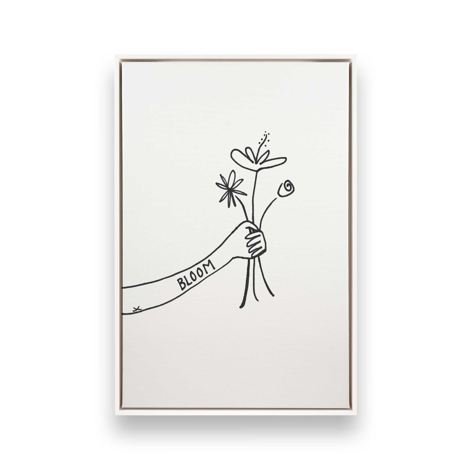 [Color:Opaque White], Picture of art in a White frame