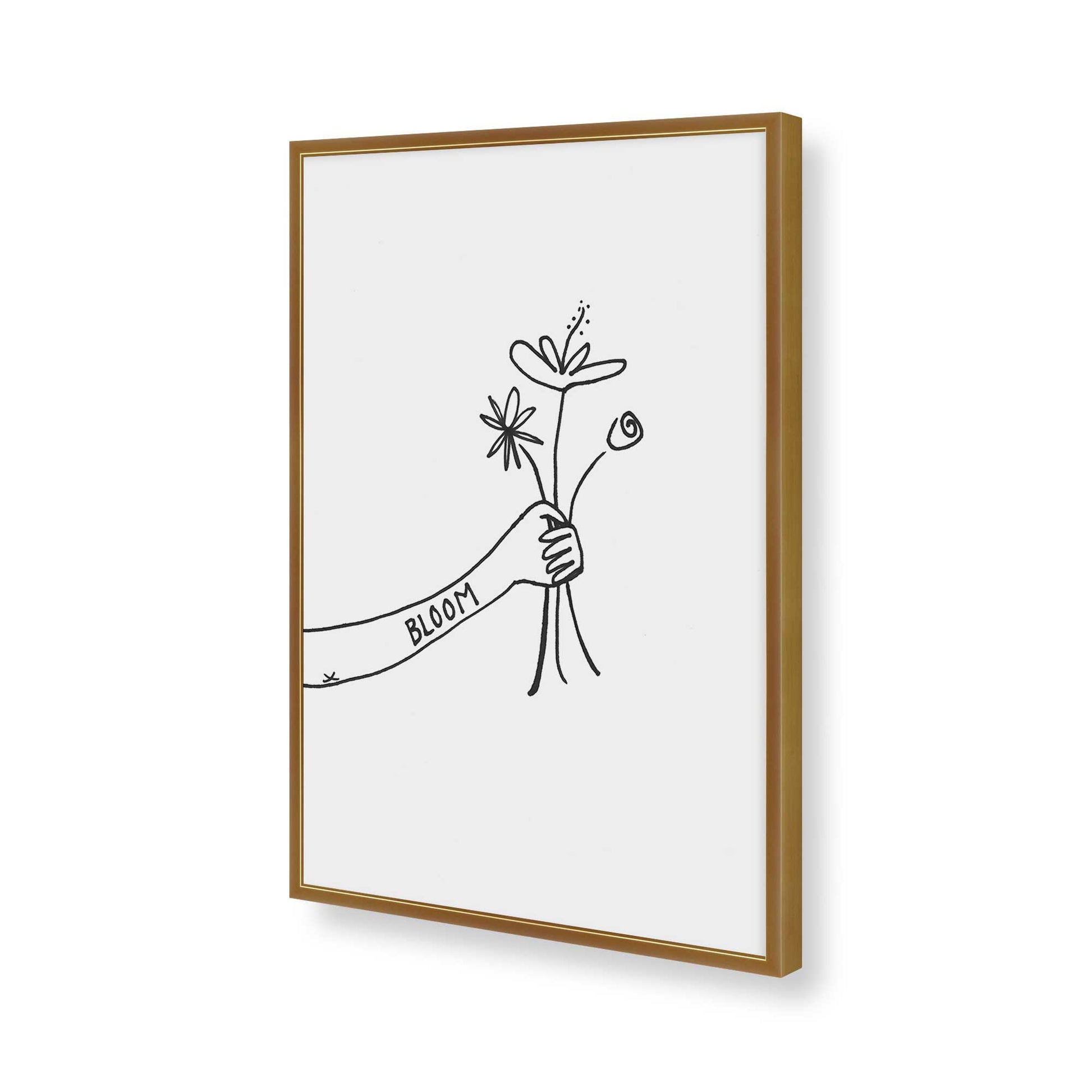 [Color:Polished Gold], Picture of art in a Polished Gold frame of the corner