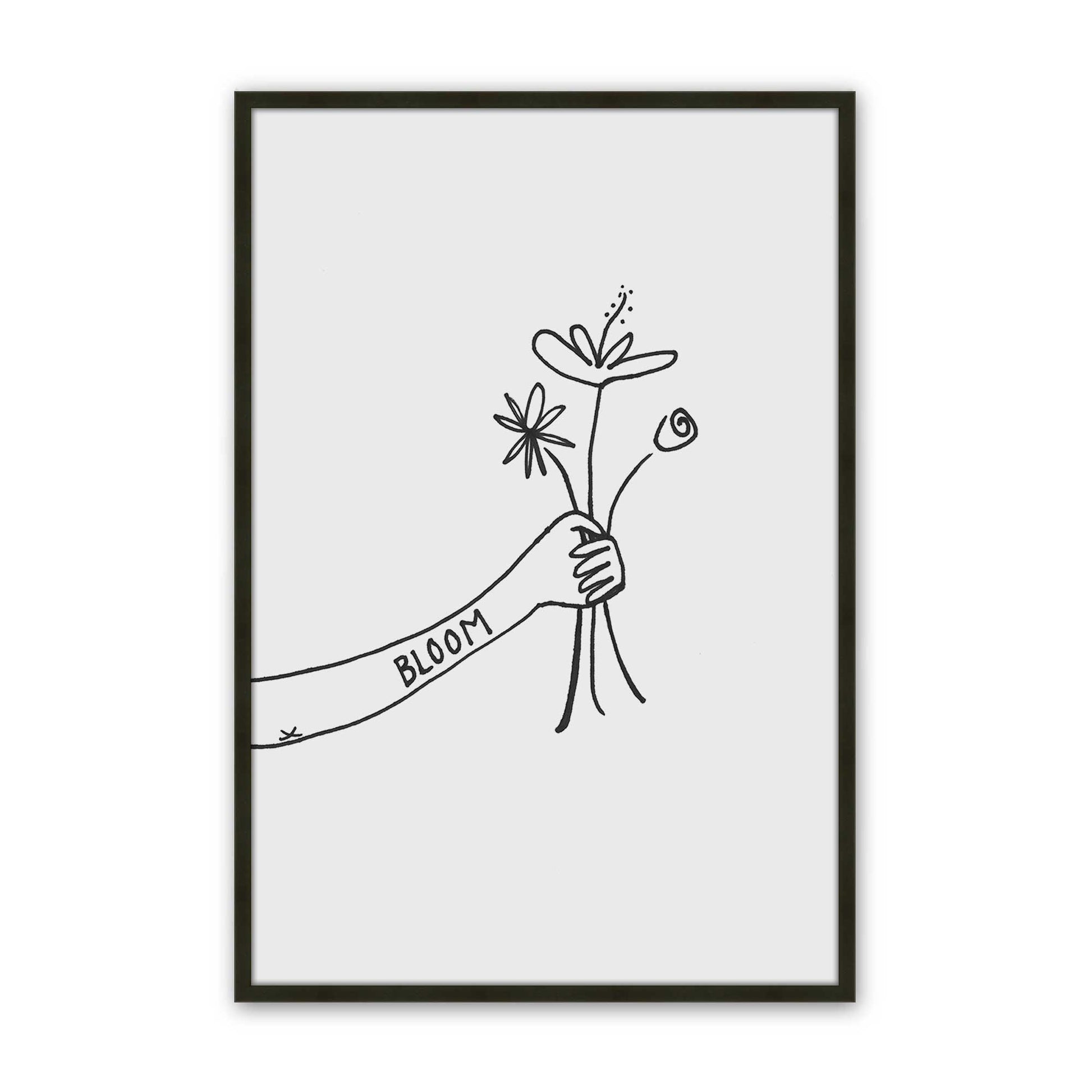 [Color:Satin Black], Picture of art in a Satin Black frame