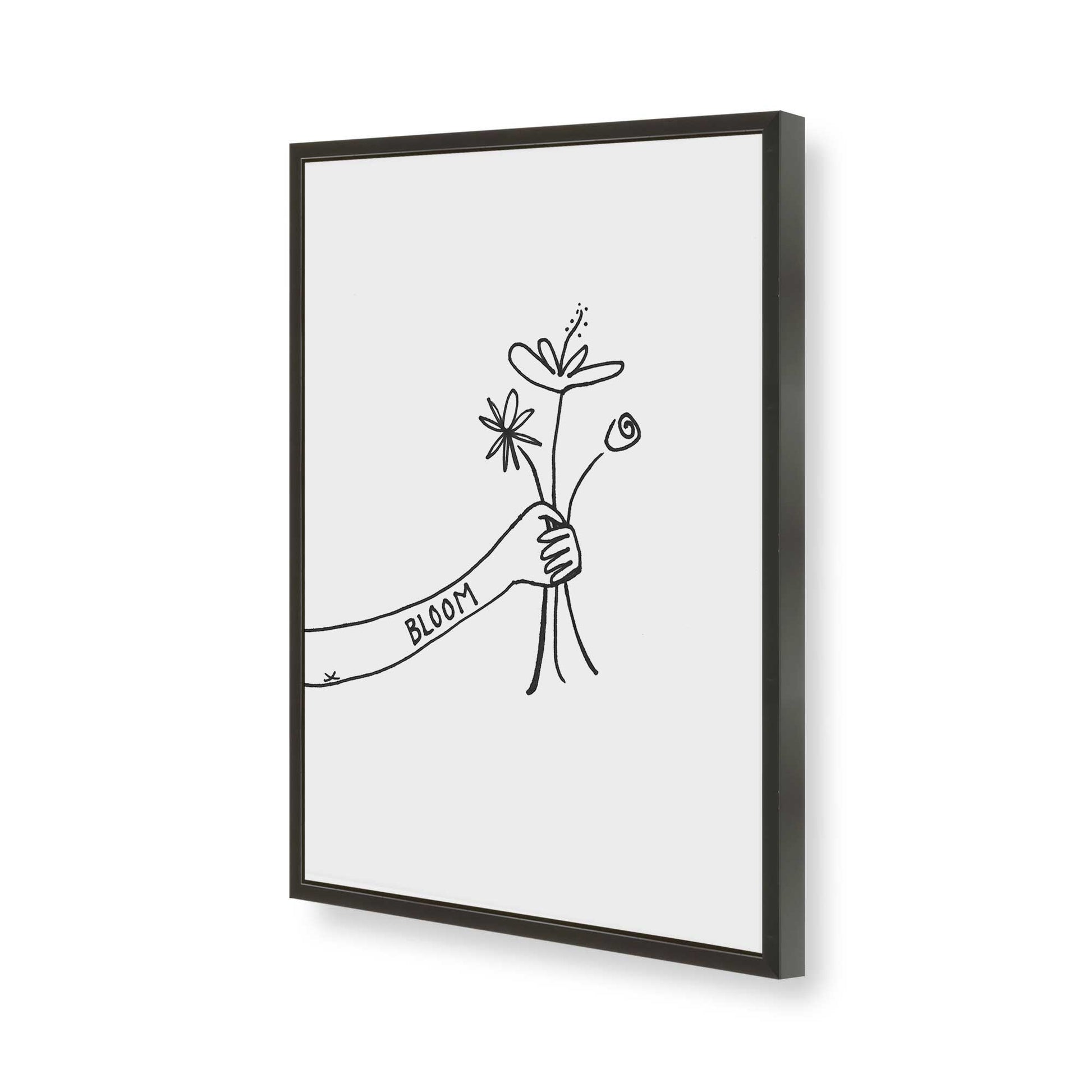 [Color:Satin Black], Picture of art in a Satin Black frame of the corner