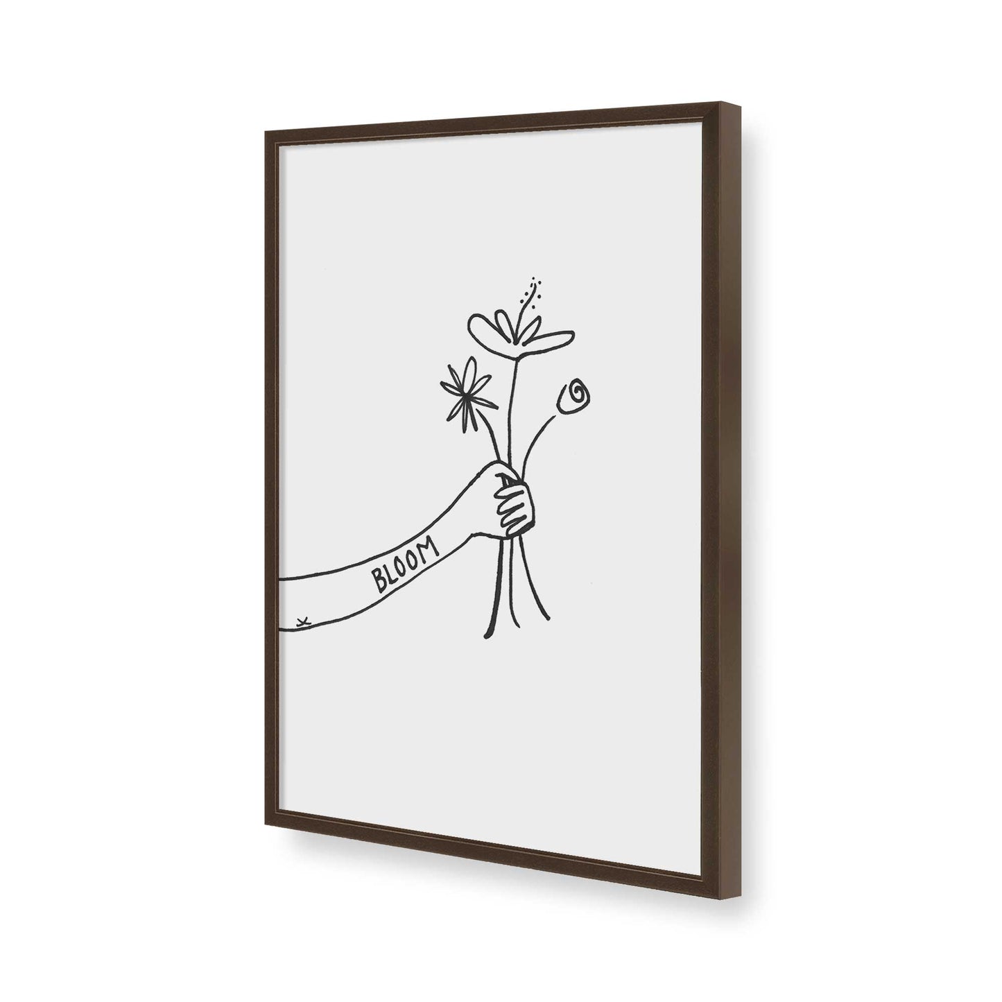 [Color:Brown], Picture of art in a Brown frame of the corner