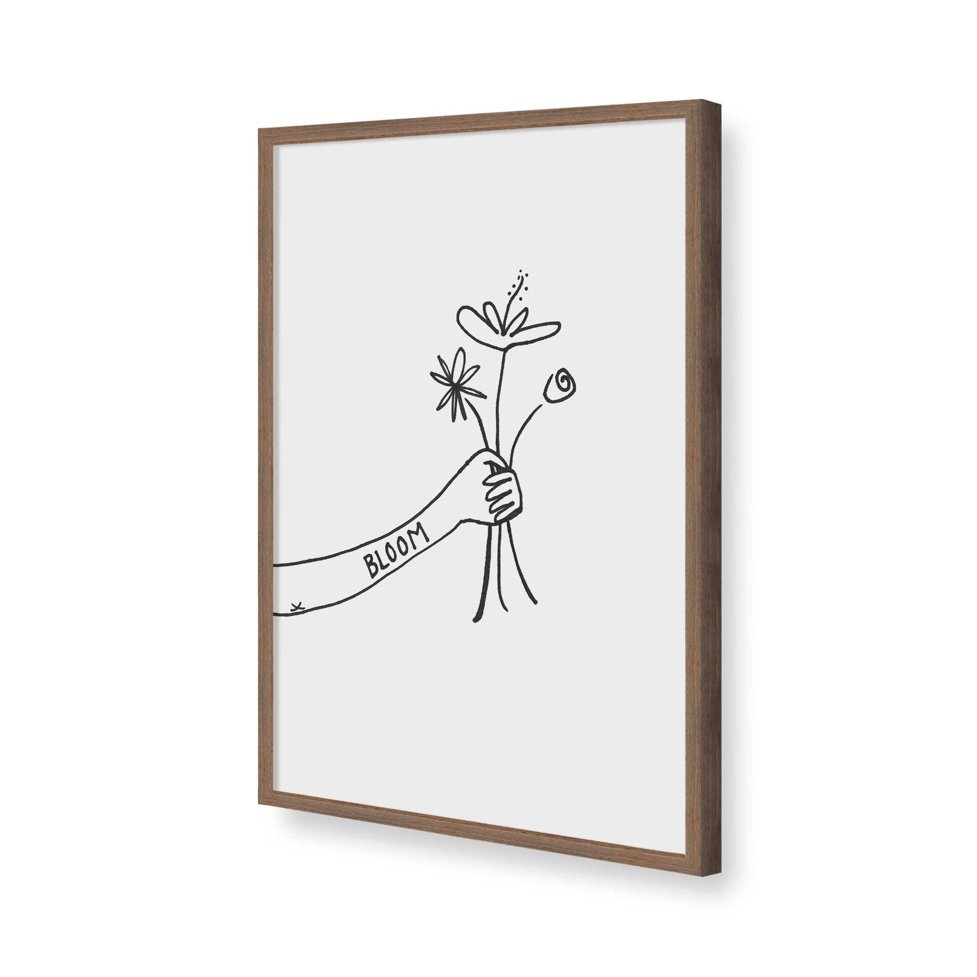 [Color:Walnut], Picture of art in a Walnut frame of the corner