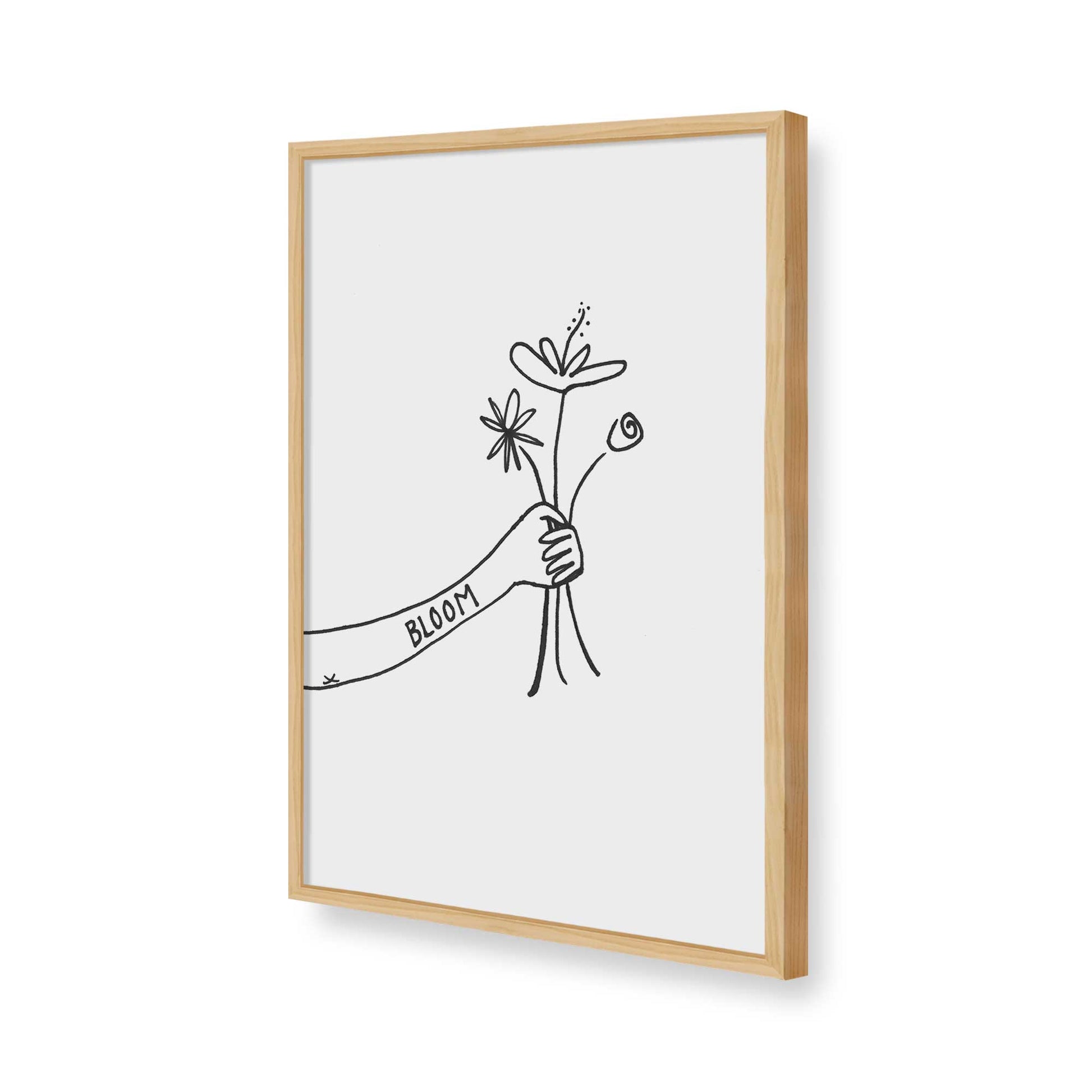 [Color:American Maple], Picture of art in a American Maple frame of the corner