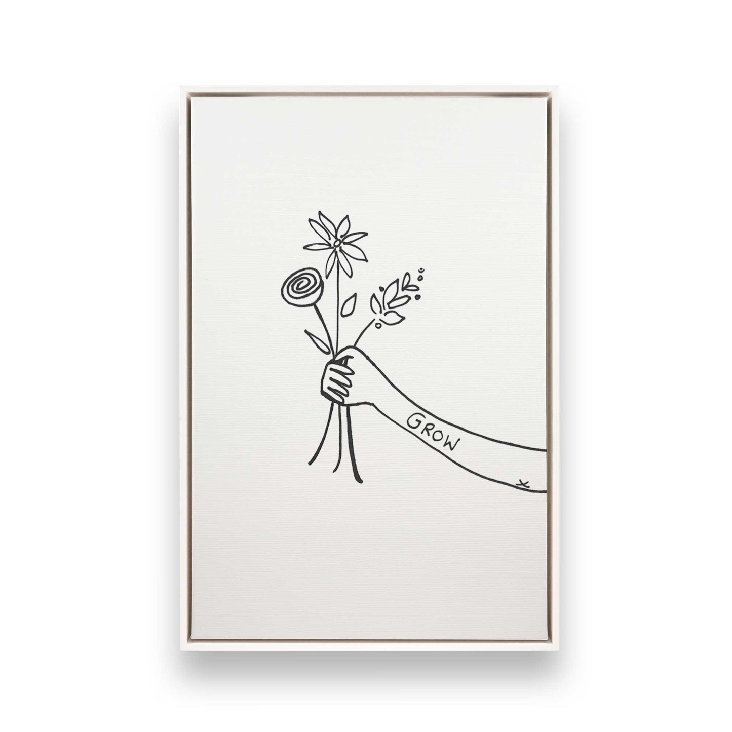 [Color:Opaque White], Picture of art in a White frame