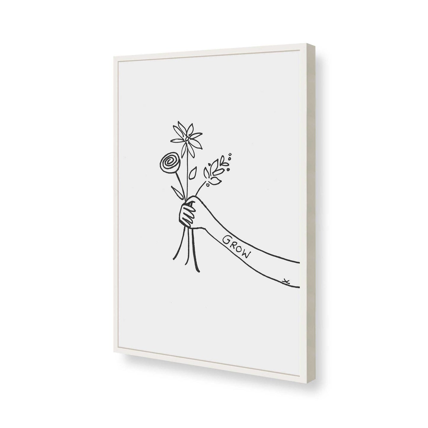 [Color:Opaque White], Picture of art in a Opaque White frame of the corner
