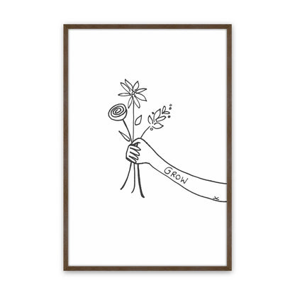 [Color:Walnut], Picture of art in a Walnut frame