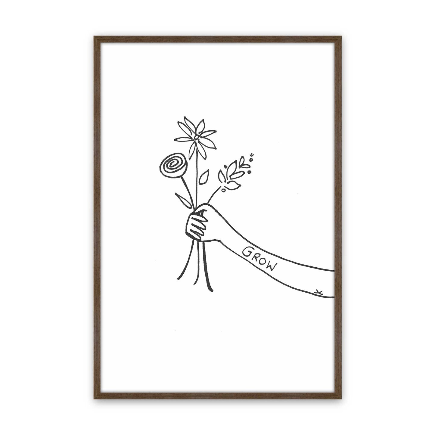 [Color:Walnut], Picture of art in a Walnut frame