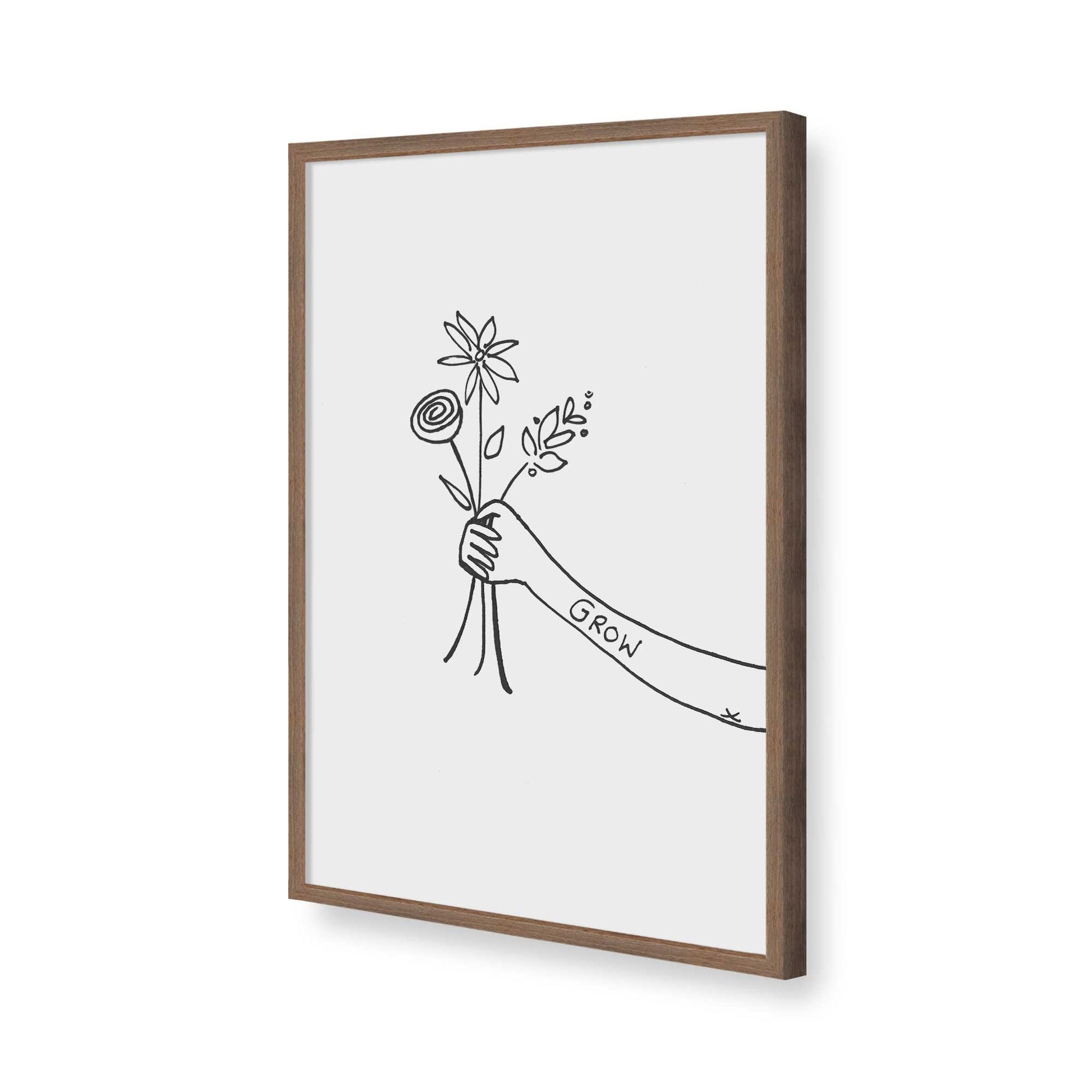 [Color:Walnut], Picture of art in a Walnut frame of the corner