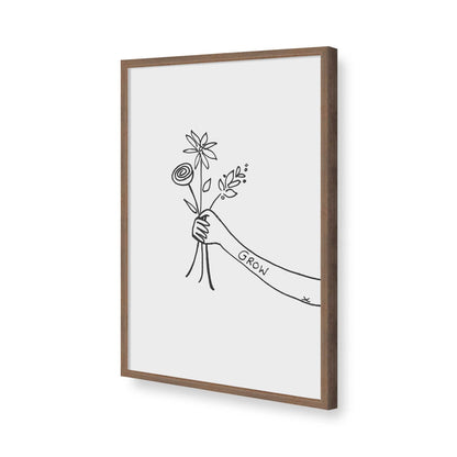 [Color:Walnut], Picture of art in a Walnut frame of the corner