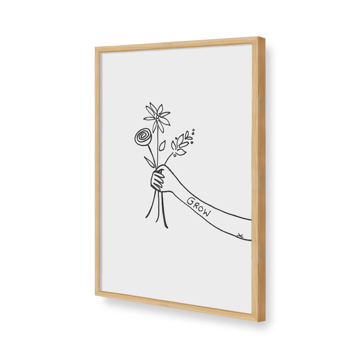 [Color:American Maple], Picture of art in a American Maple frame of the corner