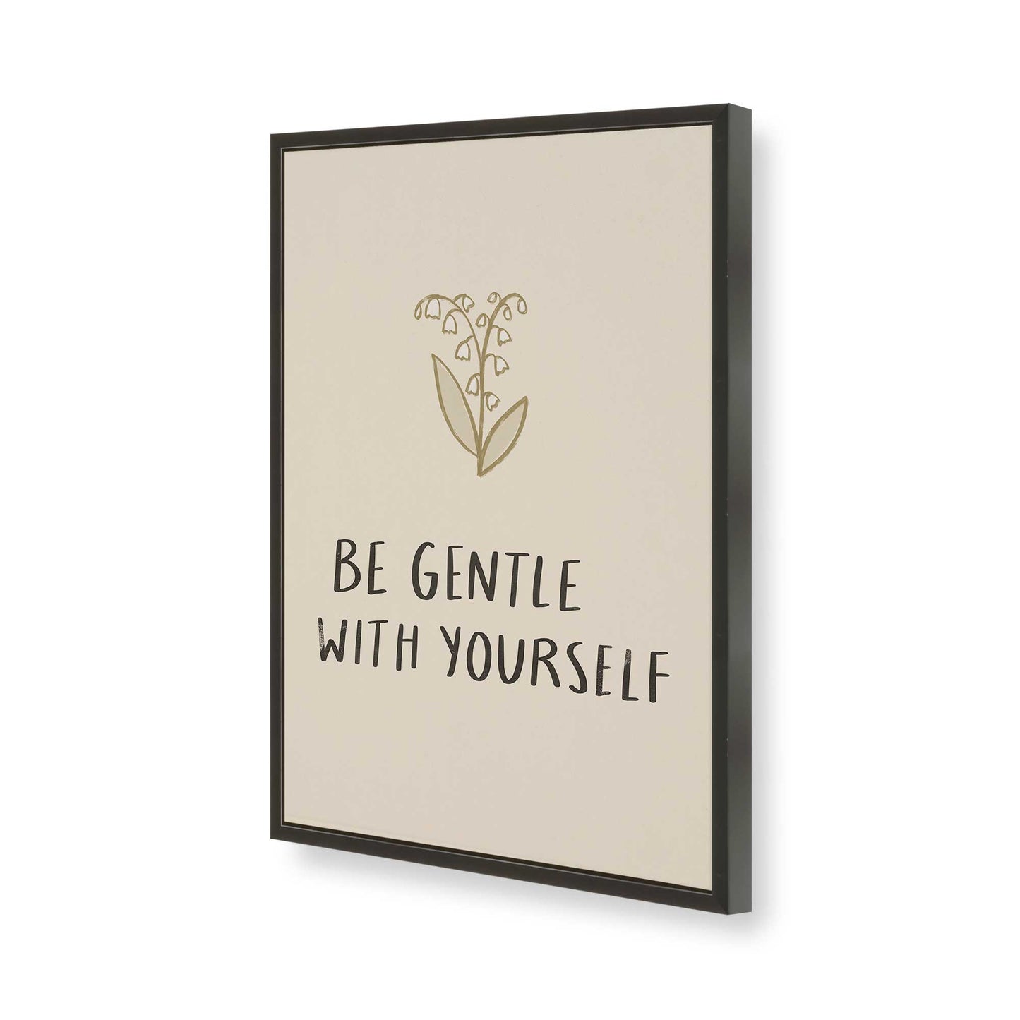 [Color:Satin Black], Picture of art in a Satin Black frame of the corner