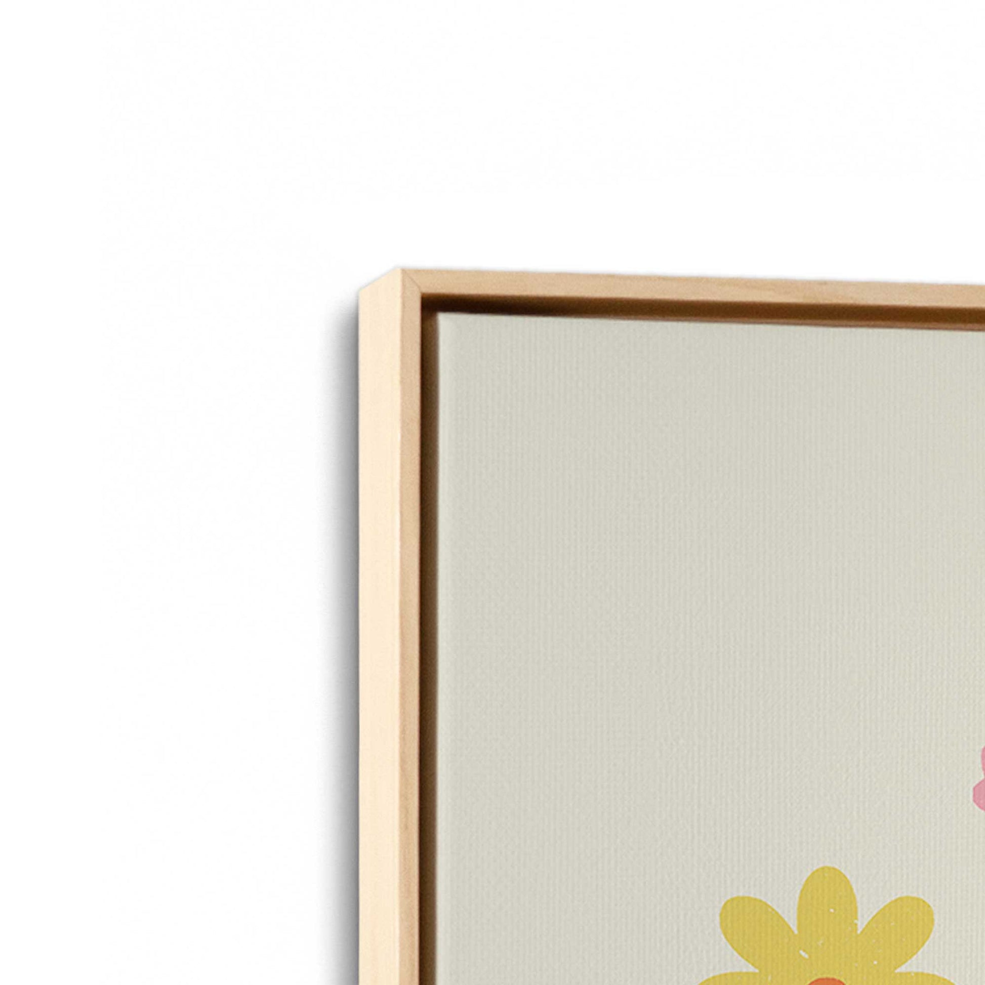 [Color:American Maple], Picture of art in a American Maple frame at an angle