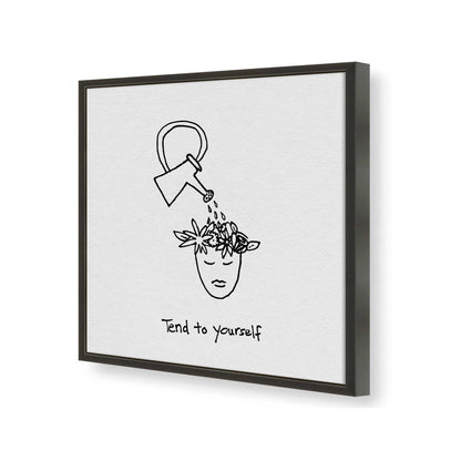 [Color:Satin Black], Picture of art in a Satin Black frame of the corner
