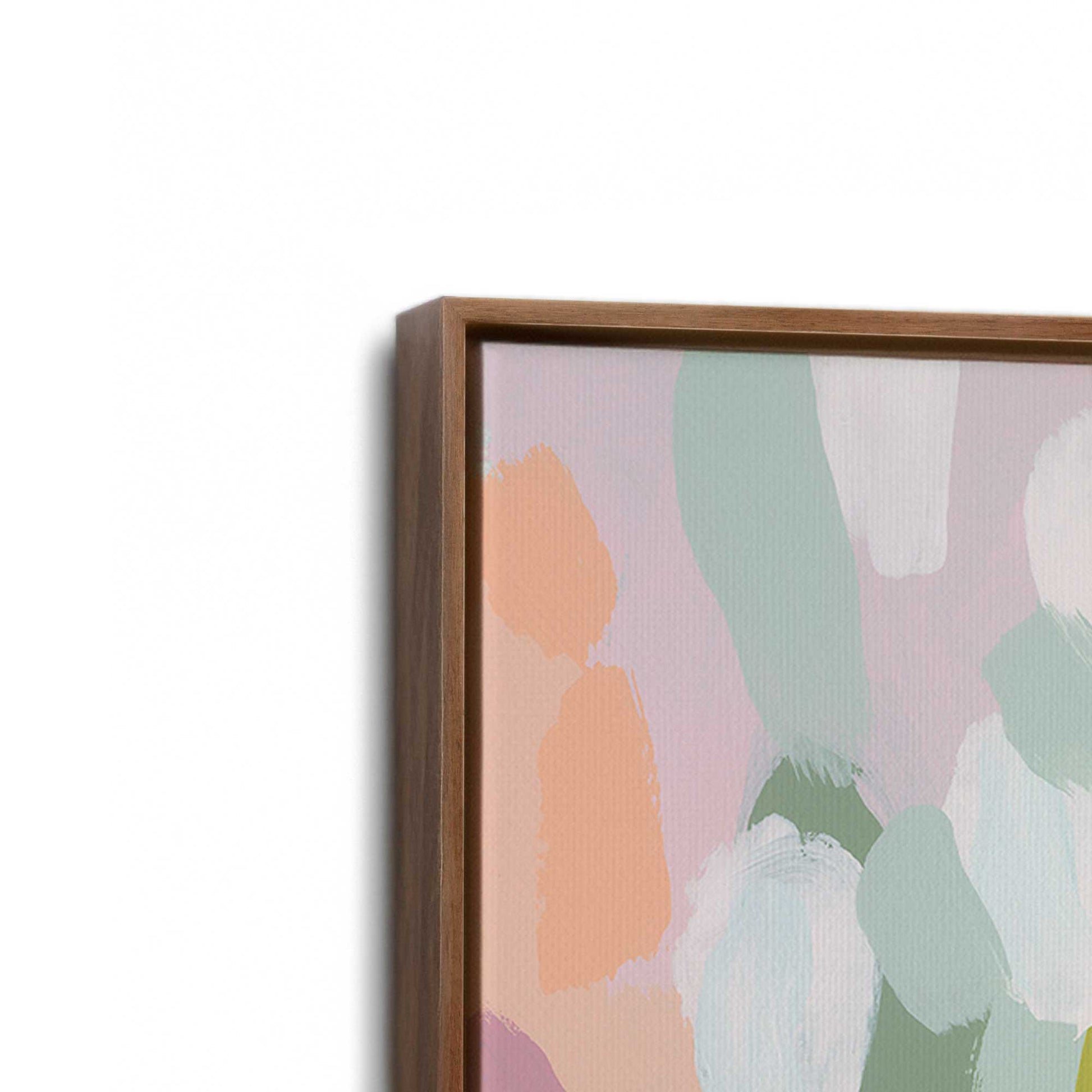 [Color:Walnut], Picture of art in a Walnut frame at an angle