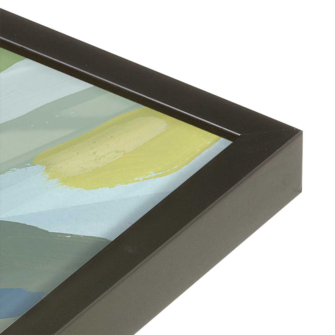 [Color:Satin Black], Picture of art in a Satin Black frame at an angle