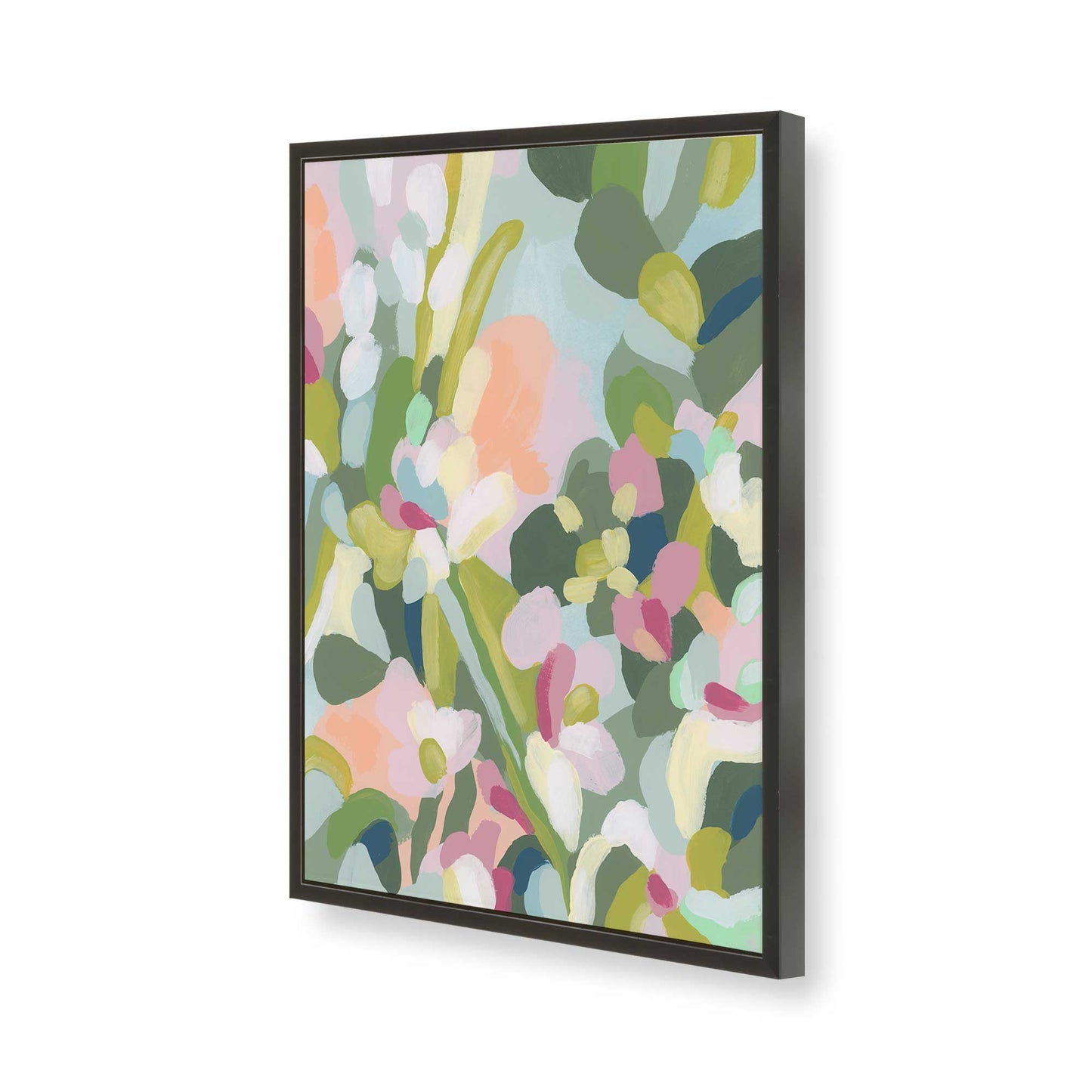 [Color:Satin Black], Picture of art in a Satin Black frame of the corner