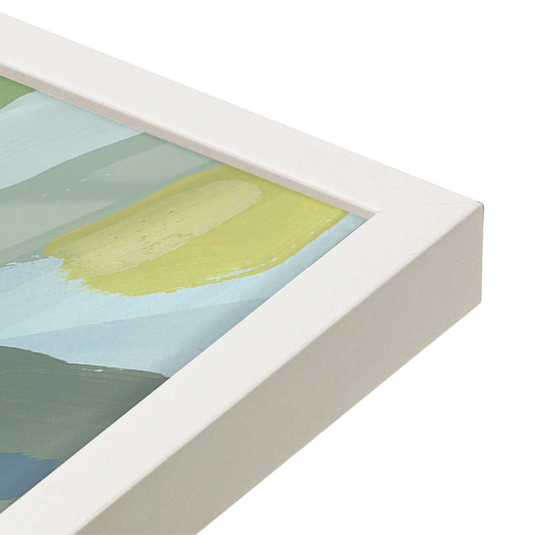 [Color:Opaque White], Picture of art in a Opaque White frame at an angle