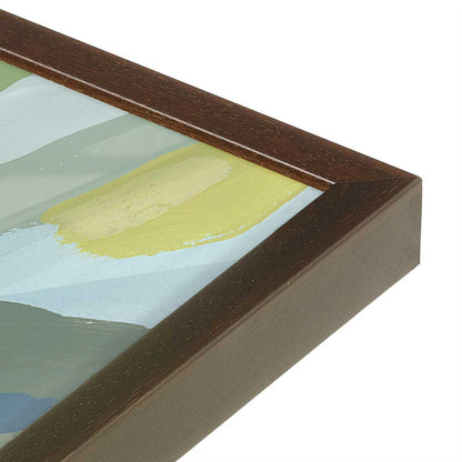 [Color:Brown], Picture of art in a Brown frame at an angle