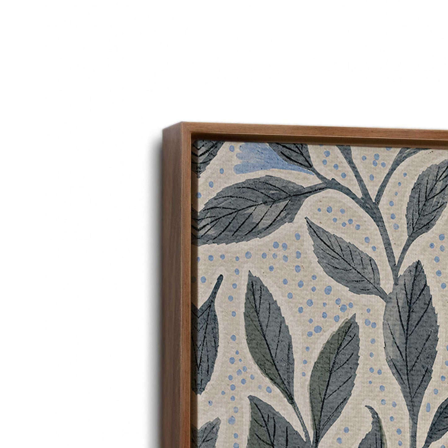 [Color:Walnut], Picture of art in a Walnut frame at an angle