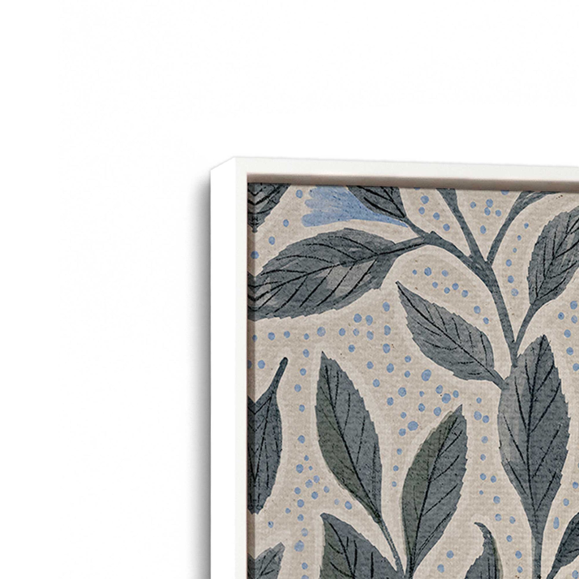 [Color:Opaque White], Picture of art in a White frame at an angle