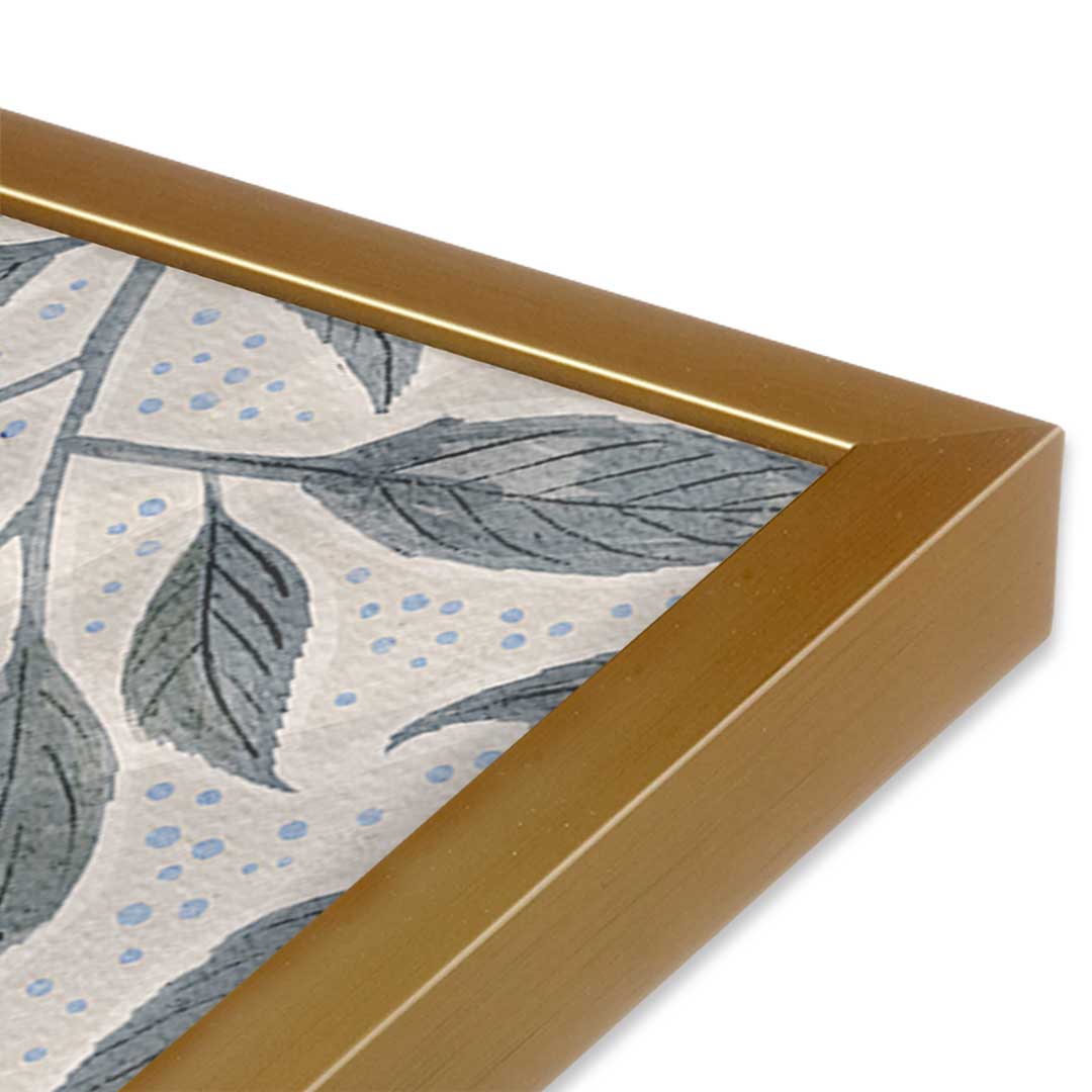 [Color:Polished Gold], Picture of art in a Polished Gold frame at an angle