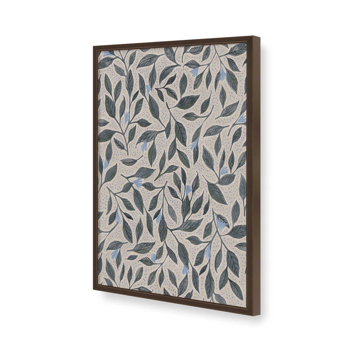 [Color:Brown], Picture of art in a Brown frame of the corner