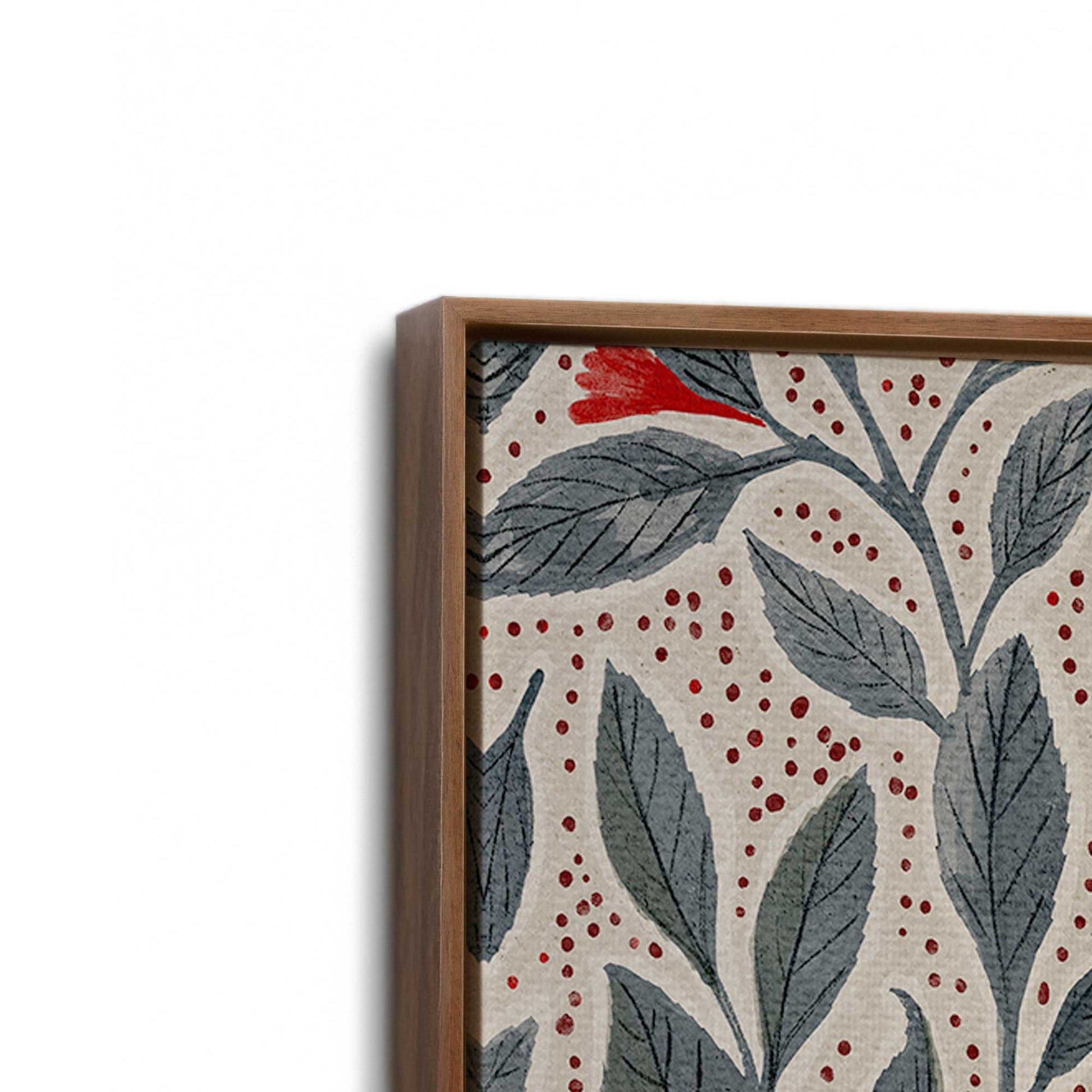 [Color:Walnut], Picture of art in a Walnut frame at an angle