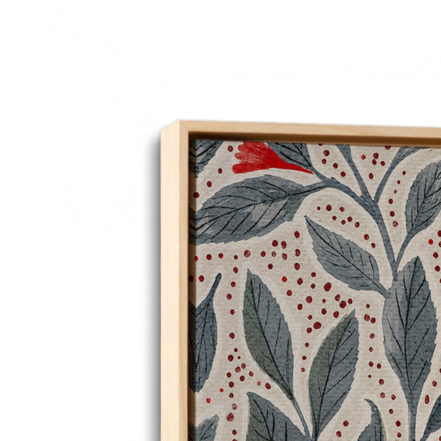 [Color:American Maple], Picture of art in a American Maple frame at an angle