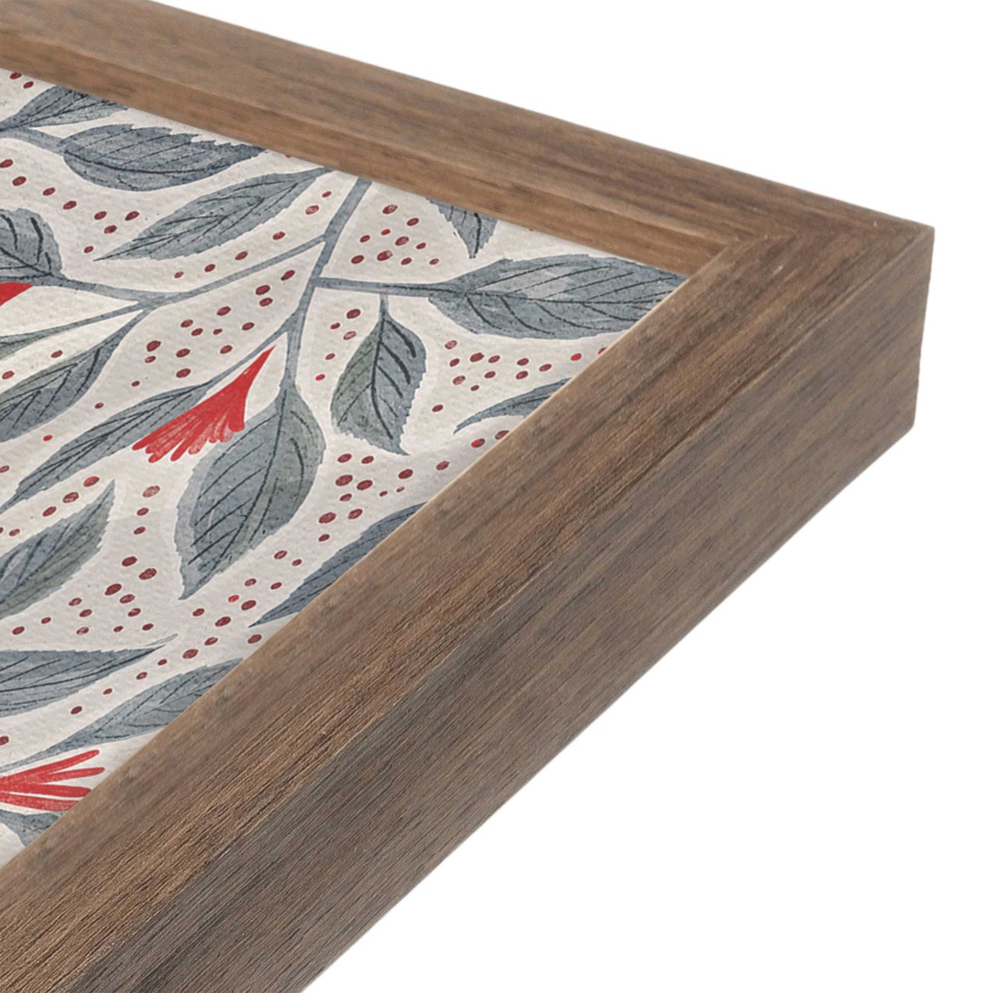 [Color:Walnut], Picture of art in a Walnut frame at an angle
