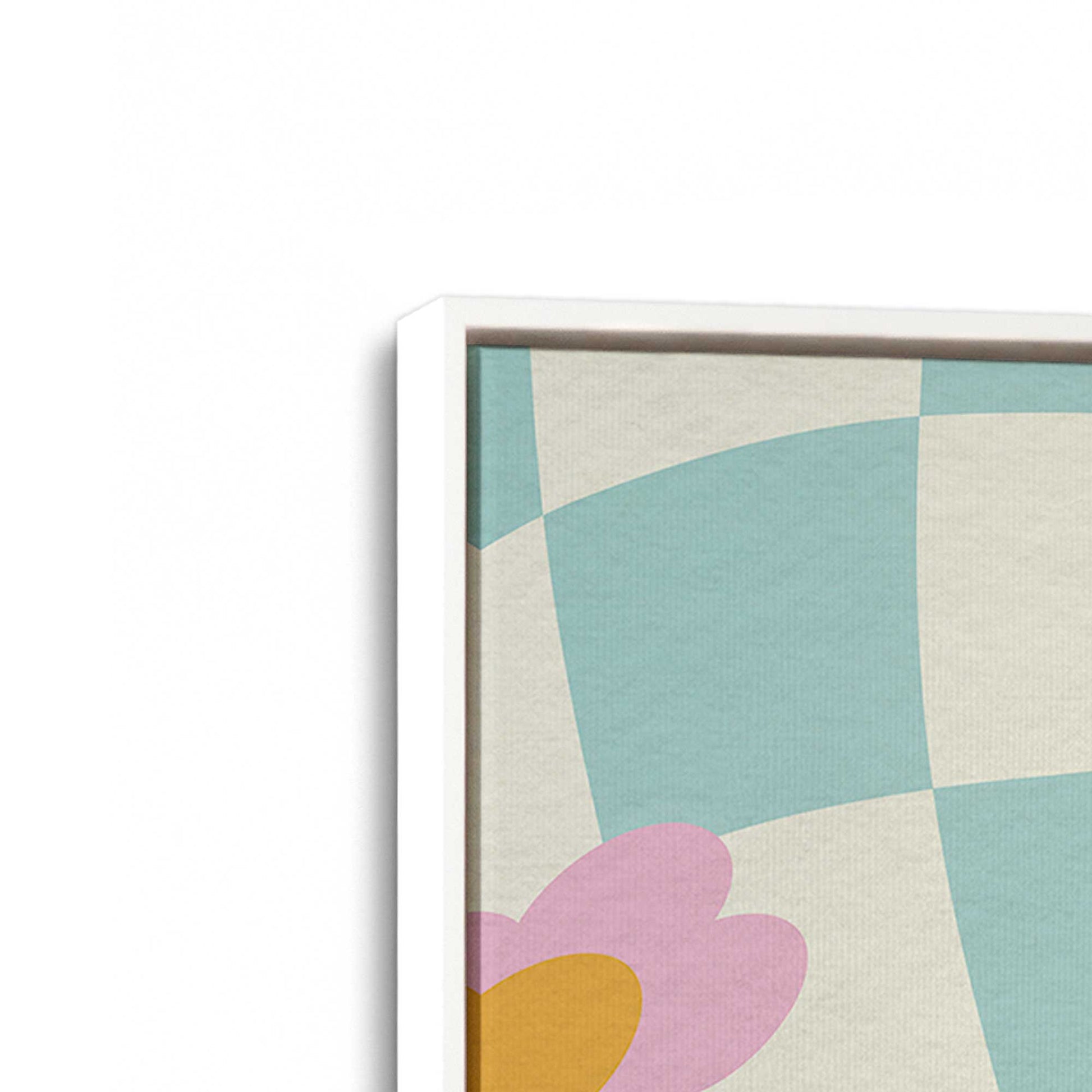 [Color:Opaque White], Picture of art in a White frame at an angle