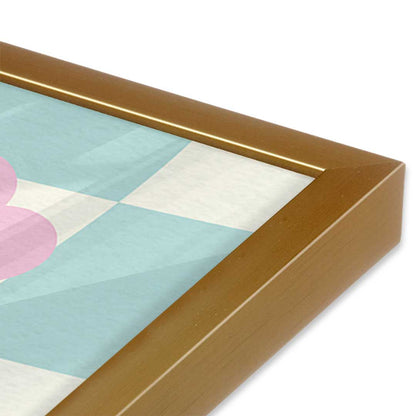 [Color:Polished Gold], Picture of art in a Polished Gold frame at an angle