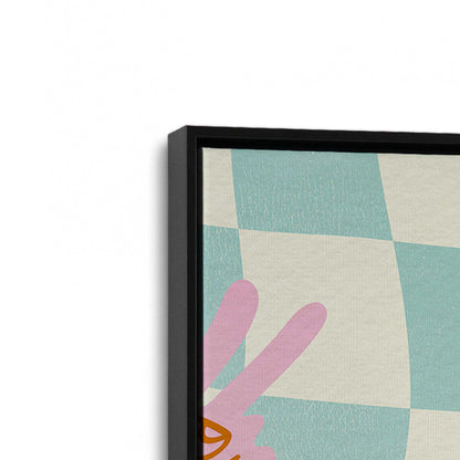 [Color:Satin Black], Picture of art in a Satin Black frame at an angle