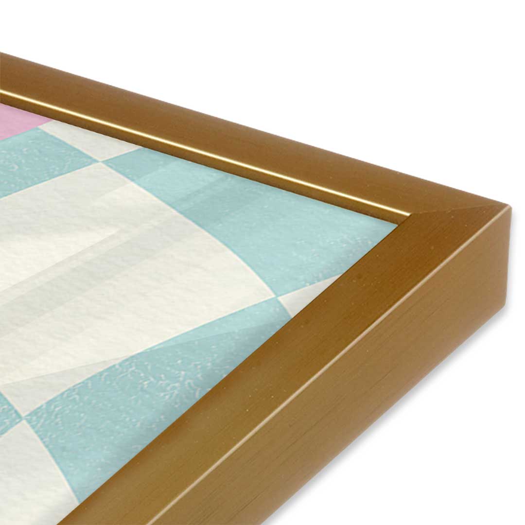 [Color:Polished Gold], Picture of art in a Polished Gold frame at an angle