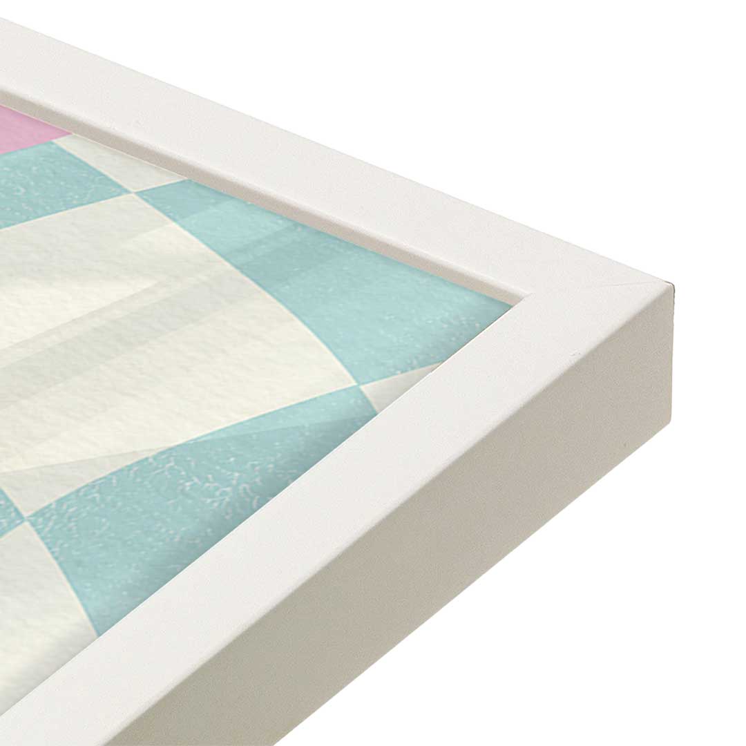 [Color:Opaque White], Picture of art in a Opaque White frame at an angle