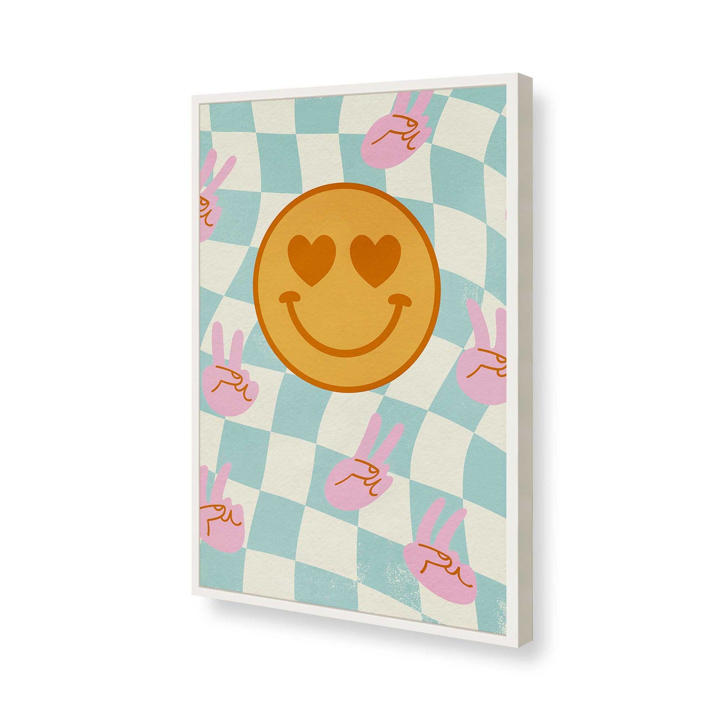 [Color:Opaque White], Picture of art in a Opaque White frame of the corner