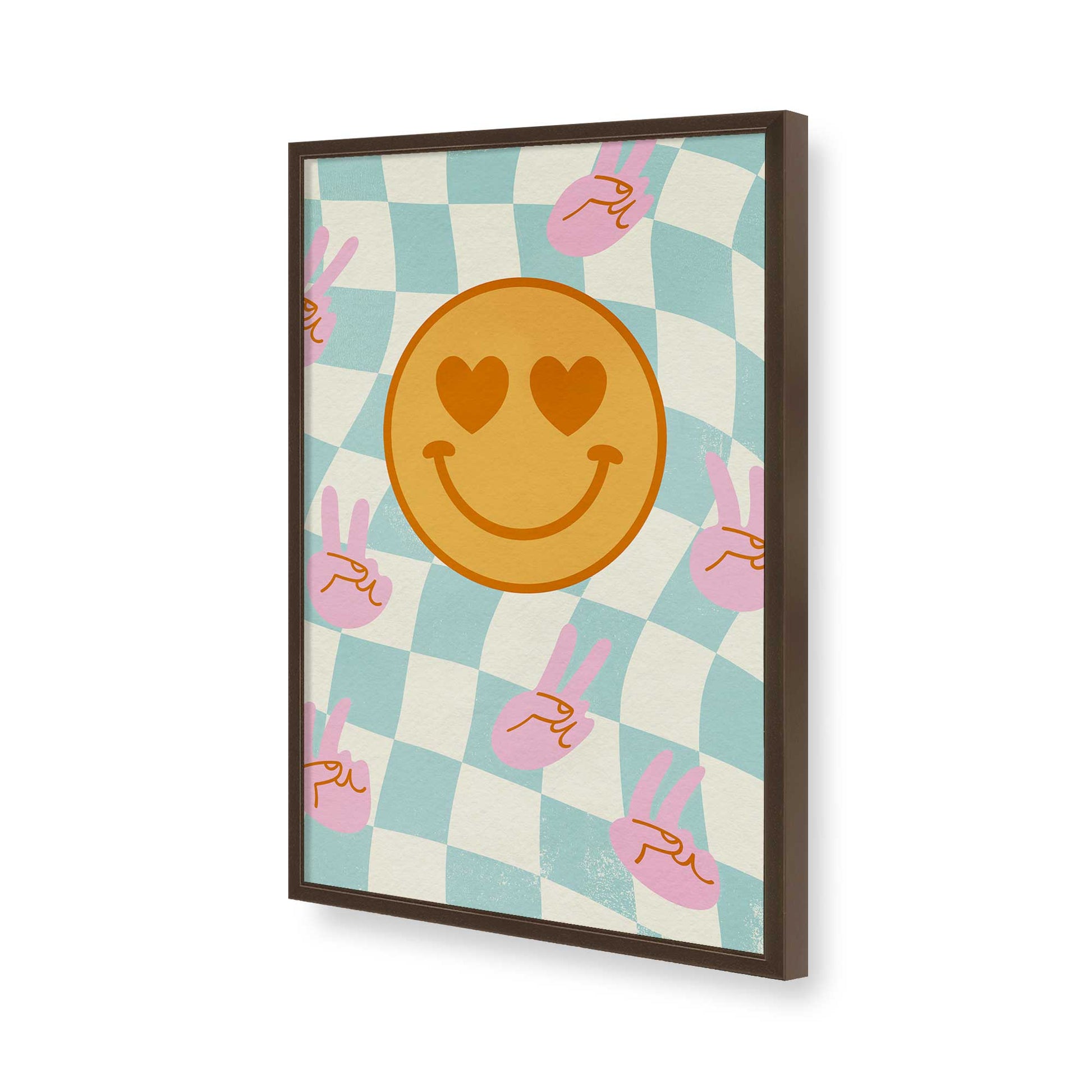 [Color:Brown], Picture of art in a Brown frame of the corner