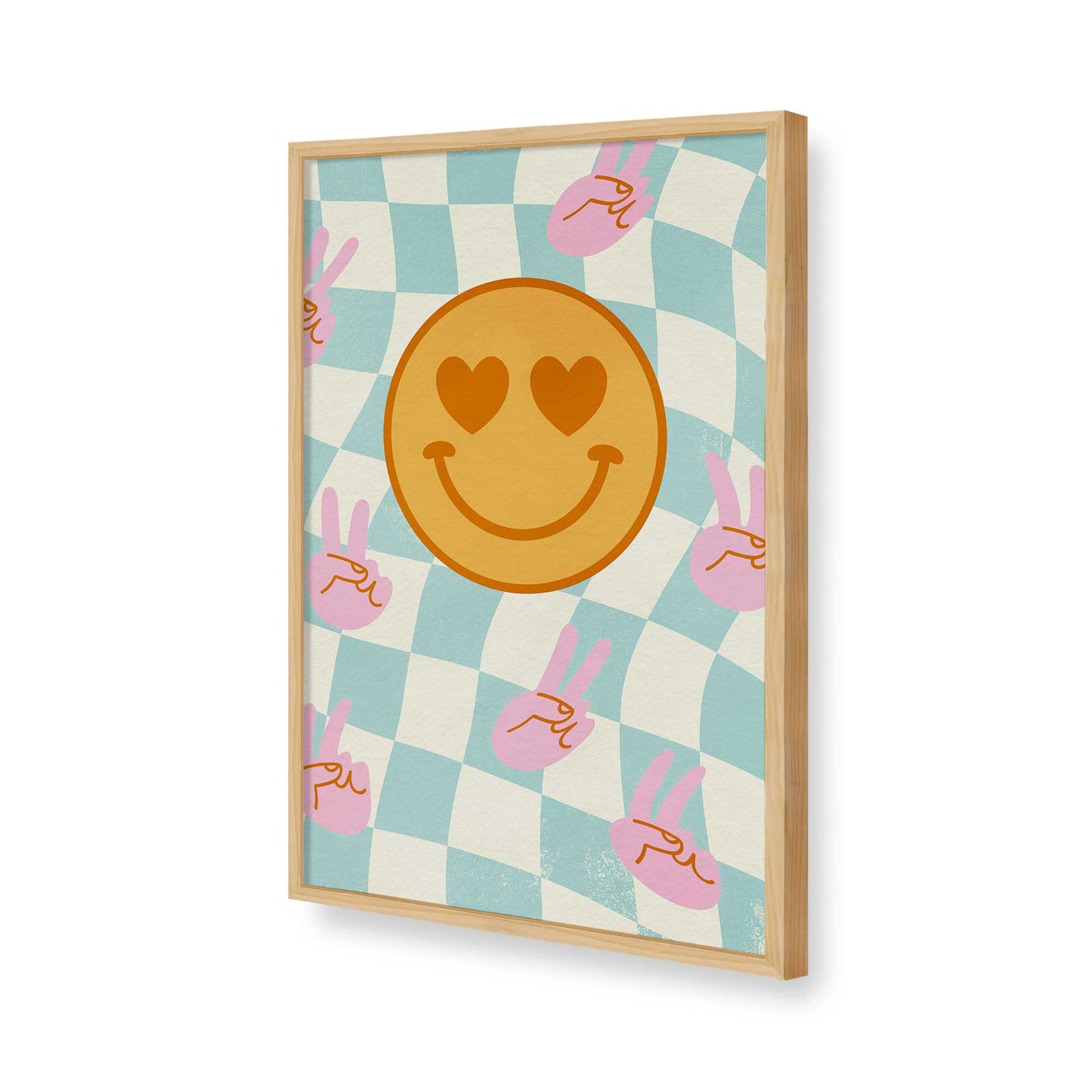 [Color:American Maple], Picture of art in a American Maple frame of the corner
