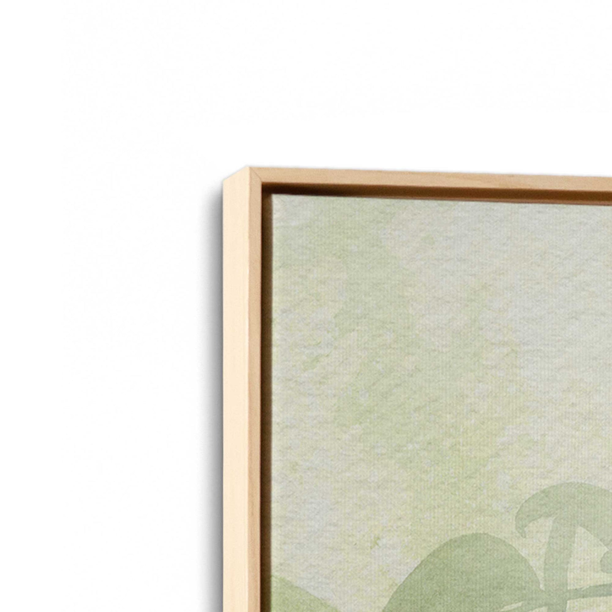 [Color:American Maple], Picture of art in a American Maple frame at an angle