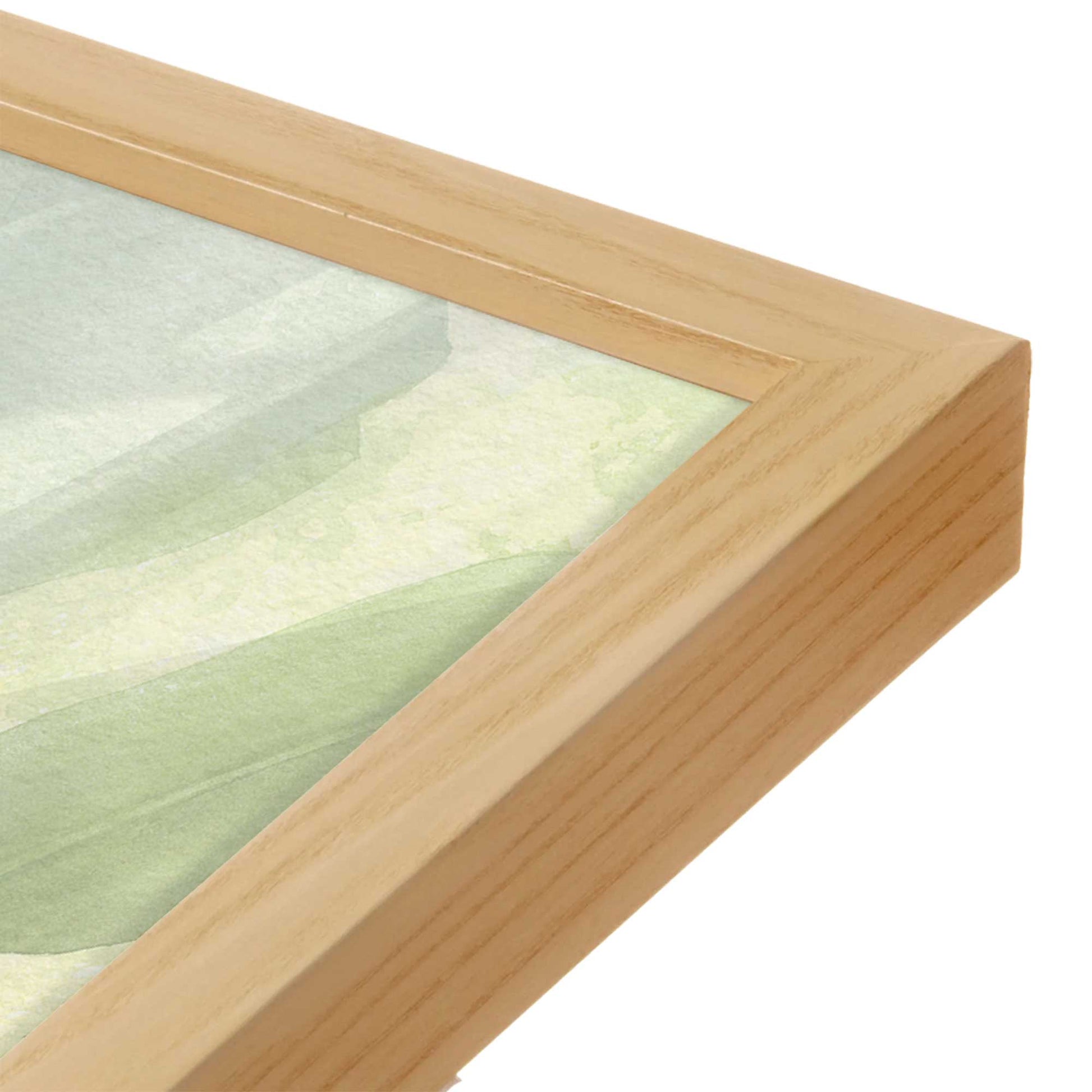 [Color:American Maple], Picture of art in a American Maple frame at an angle