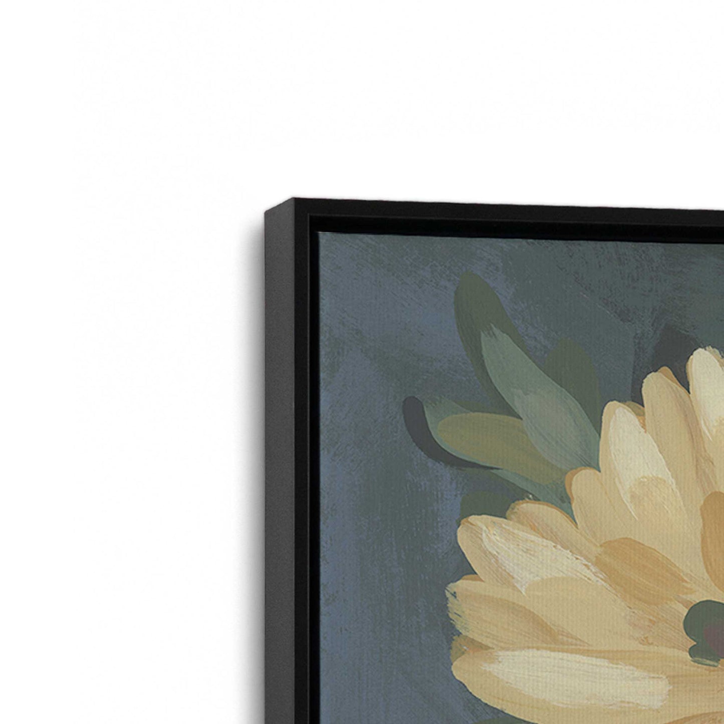 [Color:Satin Black], Picture of art in a Satin Black frame at an angle