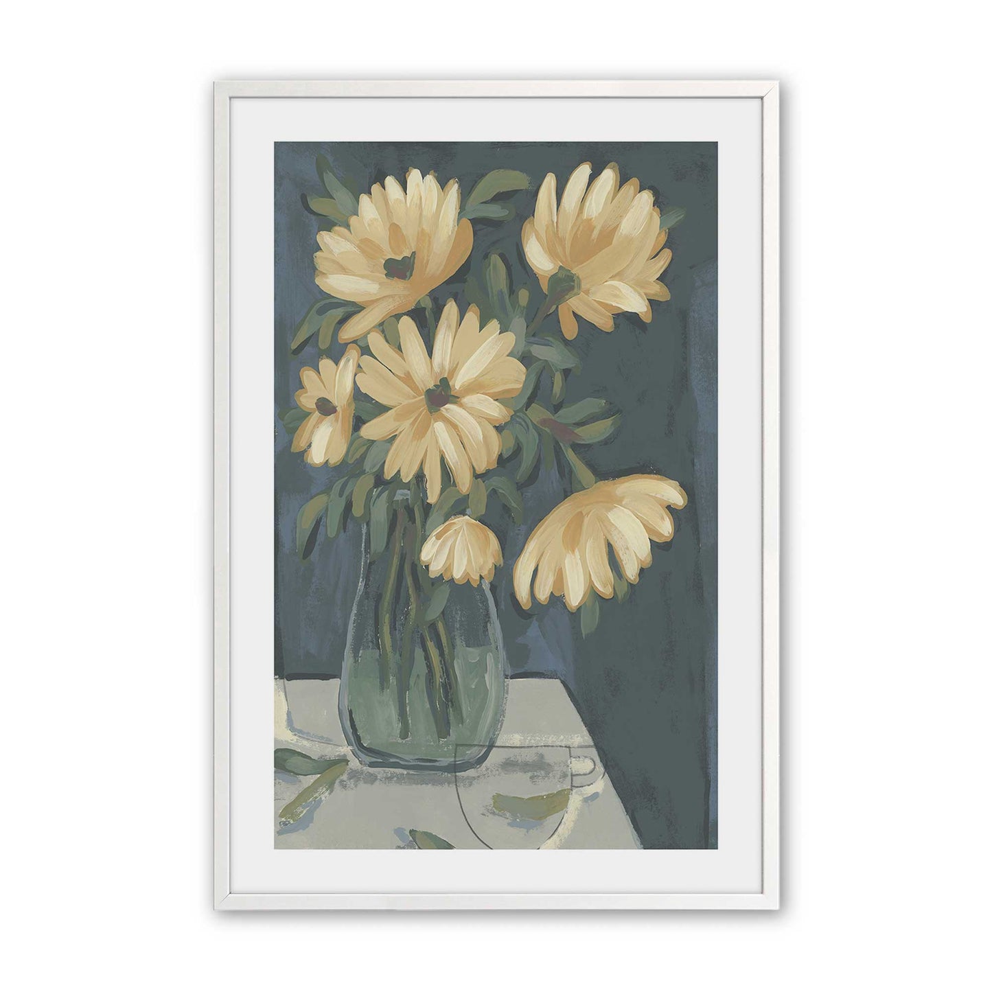 [Color:Opaque White], Picture of art in a Opaque White frame