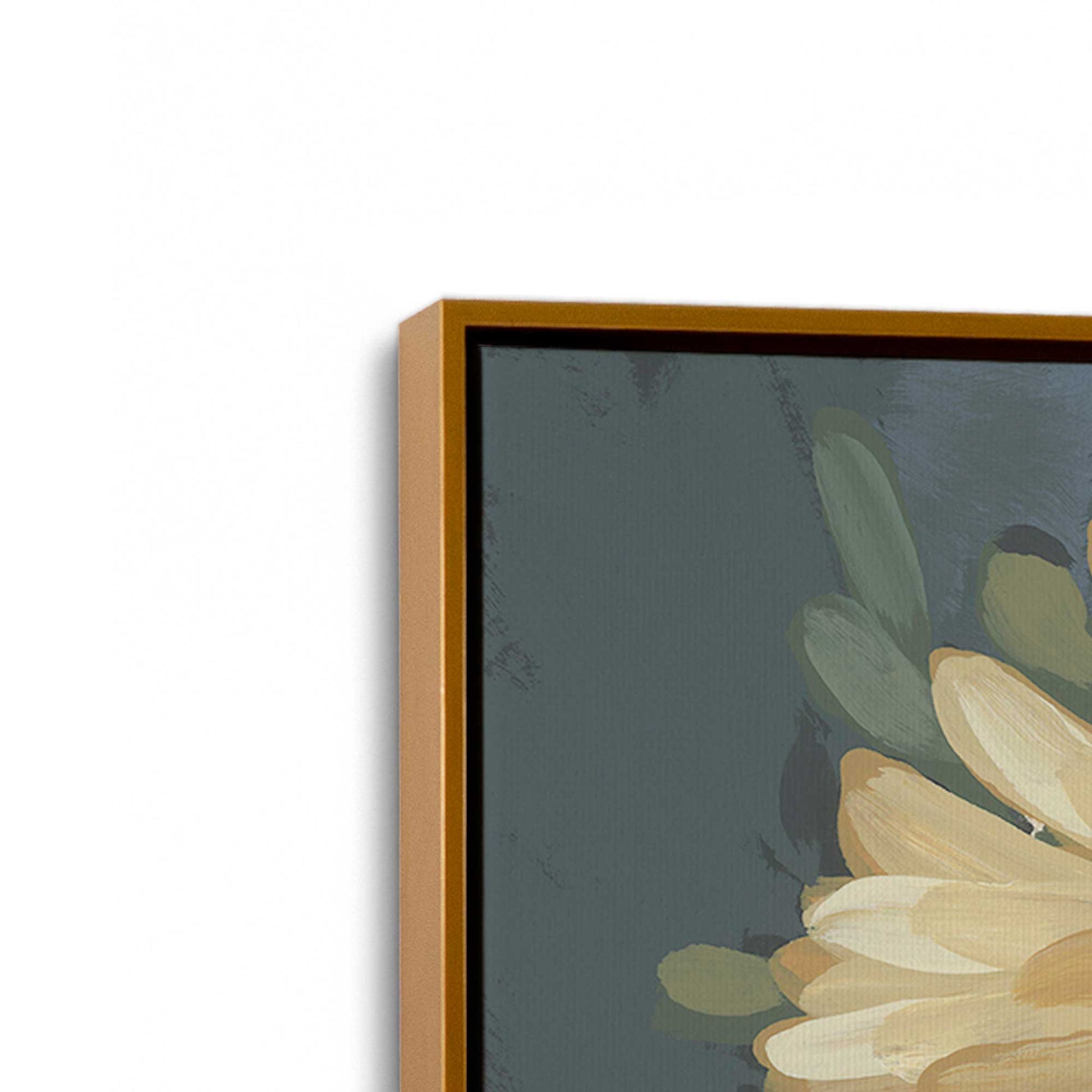 [Color:Polished Gold], Picture of art in a Polished Gold frame at an angle