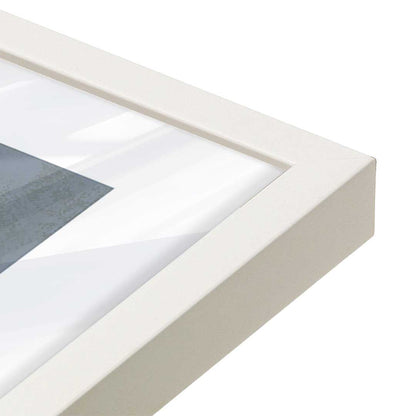 [Color:Opaque White], Picture of art in a Opaque White frame at an angle