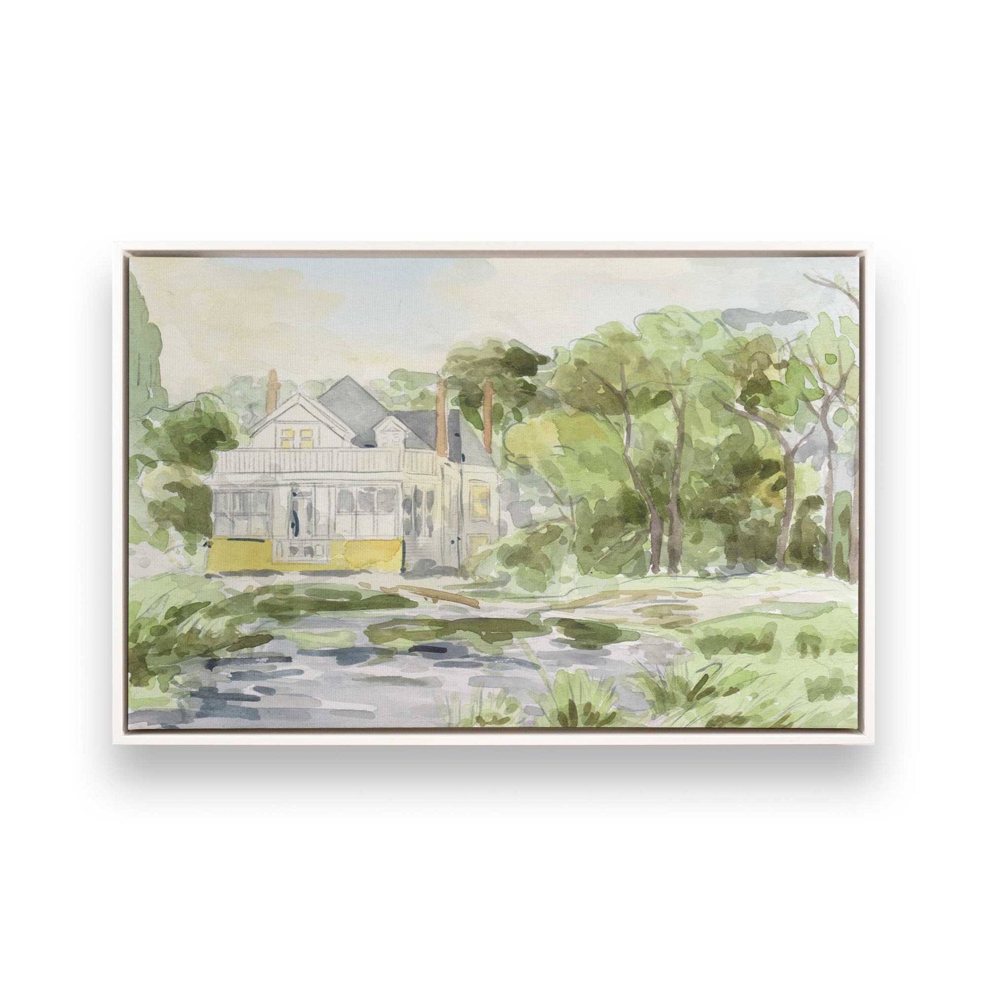 [Color:Opaque White], Picture of art in a White frame