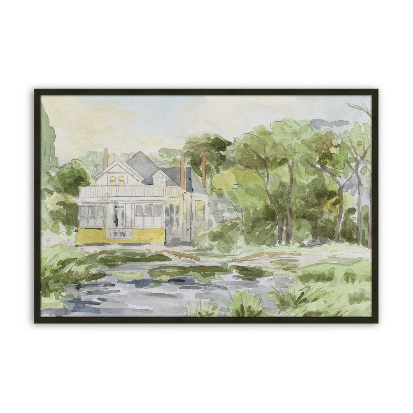 [Color:Satin Black], Picture of art in a Satin Black frame