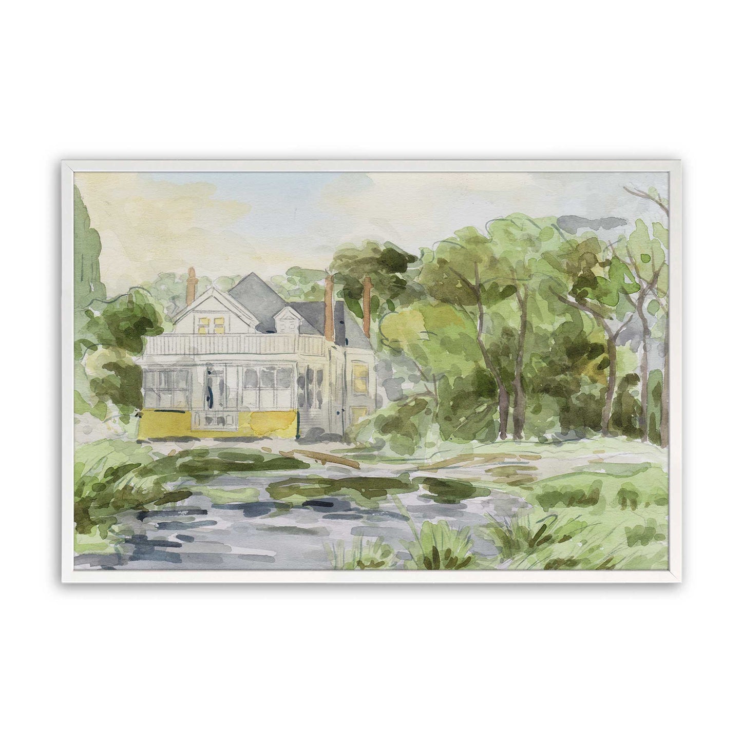 [Color:Opaque White], Picture of art in a Opaque White frame
