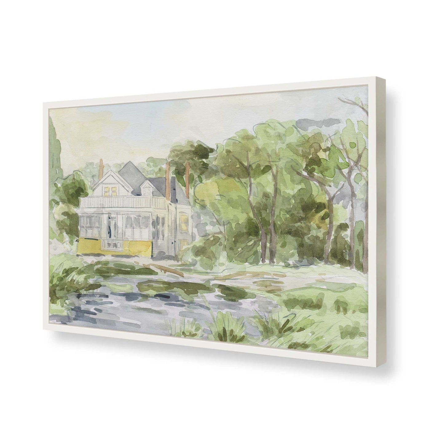 [Color:Opaque White], Picture of art in a Opaque White frame of the corner