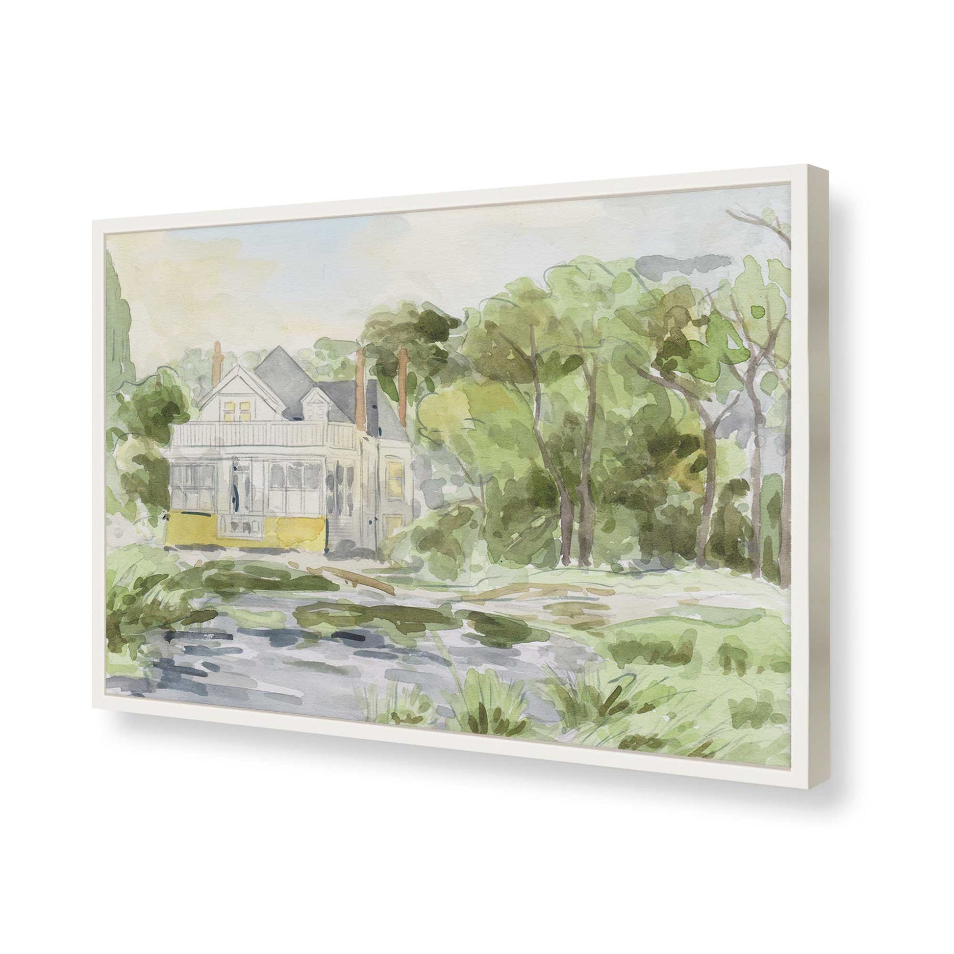 [Color:Opaque White], Picture of art in a Opaque White frame of the corner