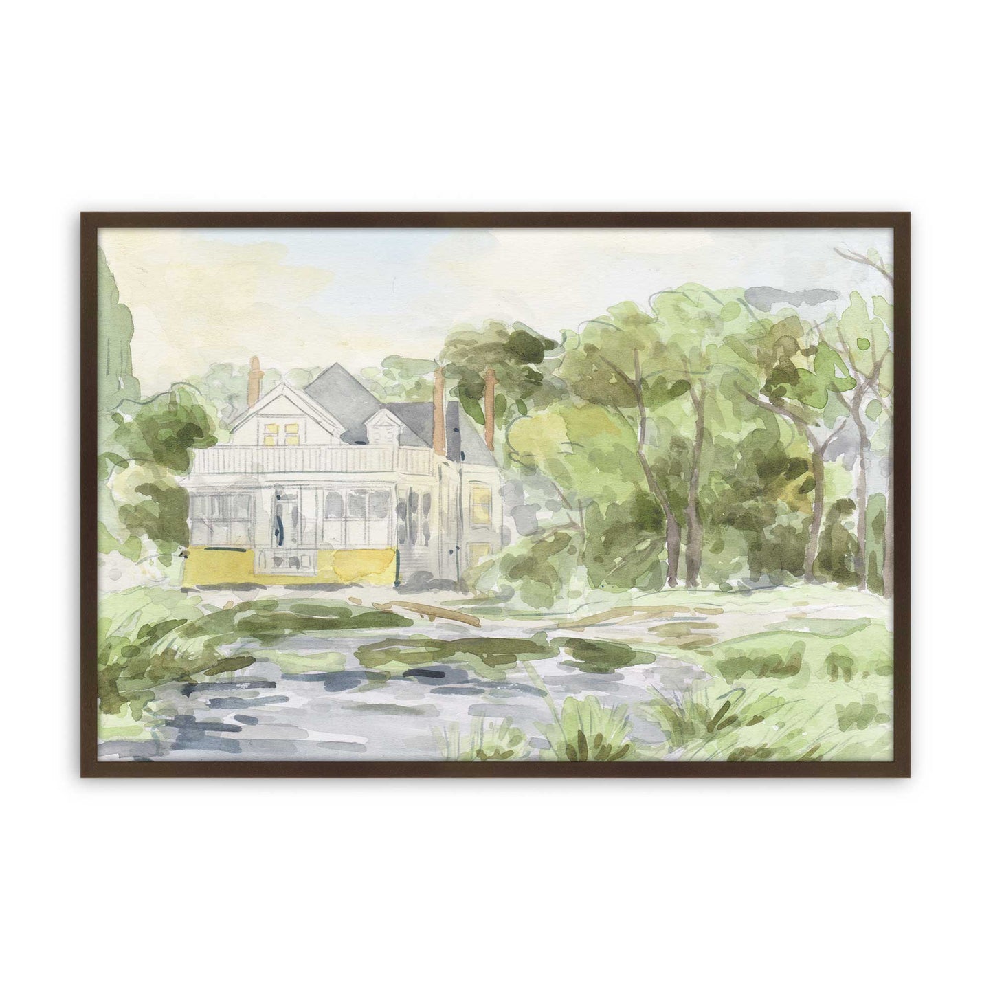 [Color:Brown], Picture of art in a Brown frame