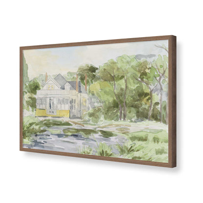[Color:Walnut], Picture of art in a Walnut frame of the corner